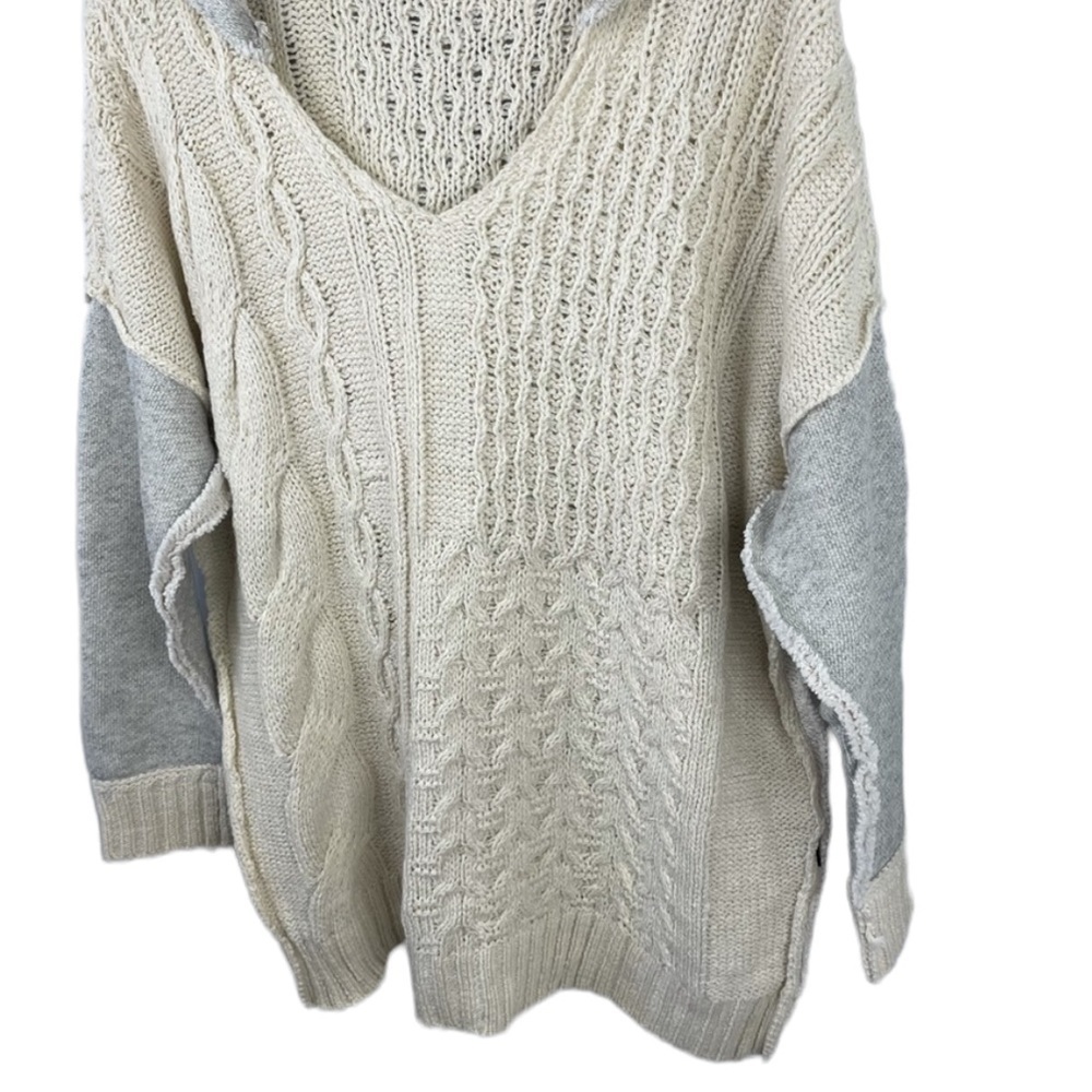 Solutions Oversized Patchwork Knit Sweater - image 4